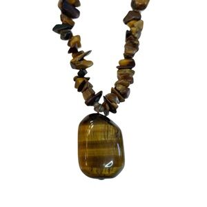 Brown Topaz Pendant Necklace 9”